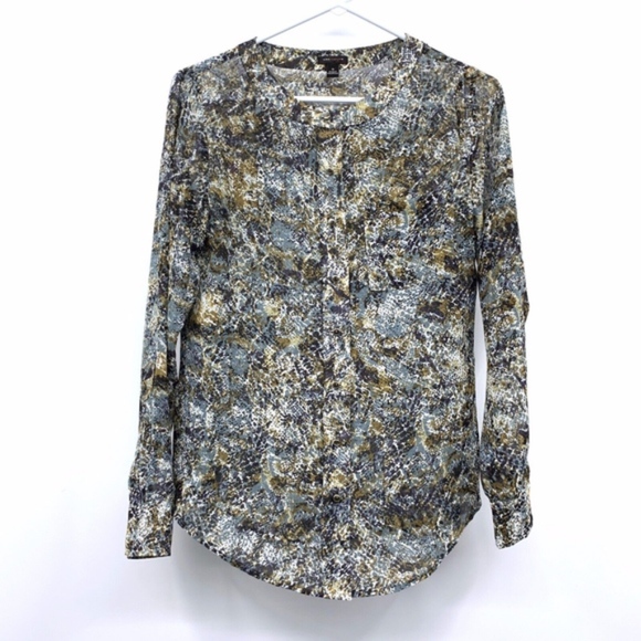 Ann Taylor Tops - Ann Taylor Printed Button Down Long Sleeve Blouse